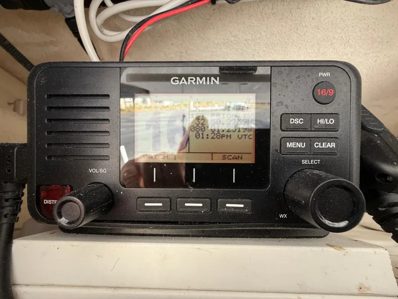 Slide: The Image of Garmin marine radio on 2021 Sea Fox 248 Commander boat dashboard. - 19