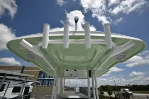 Slide: The Image of 2023 Sea Pro 239 Deep V CC boat with Yamaha engine in parking lot. - 15