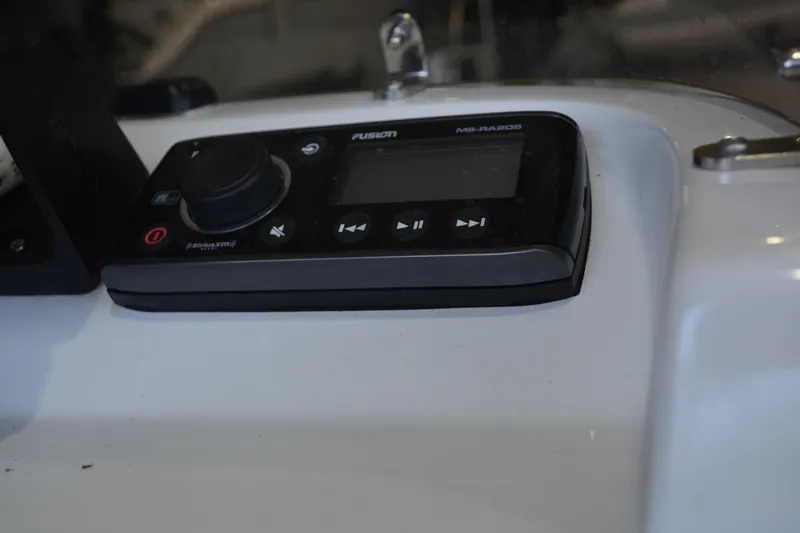 Slide: The Image of Fusion MS-RA200 audio system on 2016 Walker Bay Generation 340 DLX boat console. - 13
