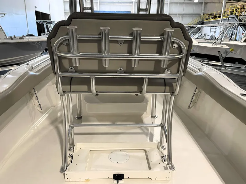 Slide: The Image of 2023 Key West 239 FS boat interior with rod holders and seating. - 39