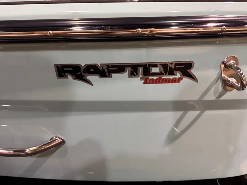 Slide: The Image of 2025 Moomba Max boat with Raptor by Indmar engine logo. - 49