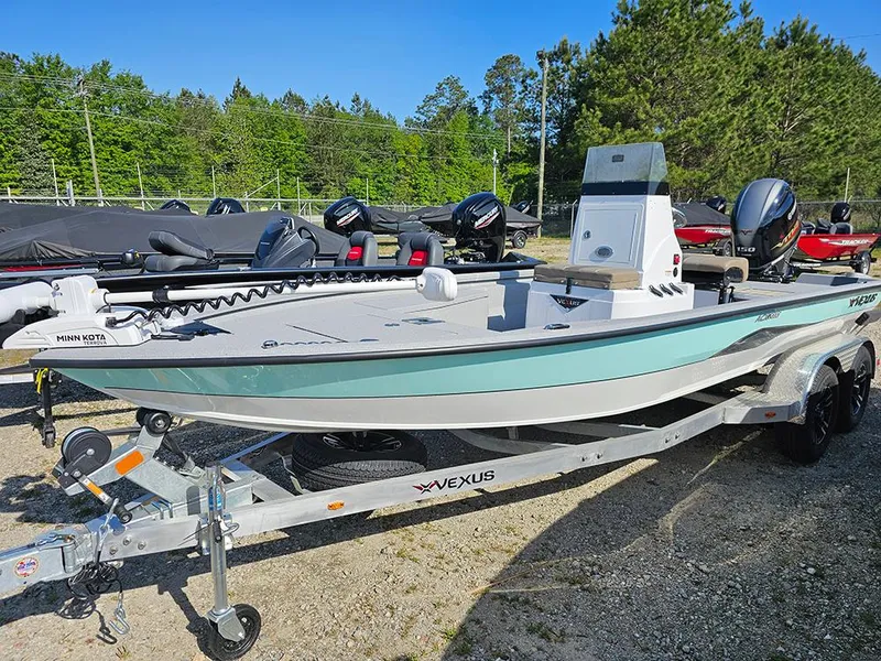 The Image of 2025 Vexus ACX 2000 boat on trailer, featuring sleek design and modern equipment. - 2