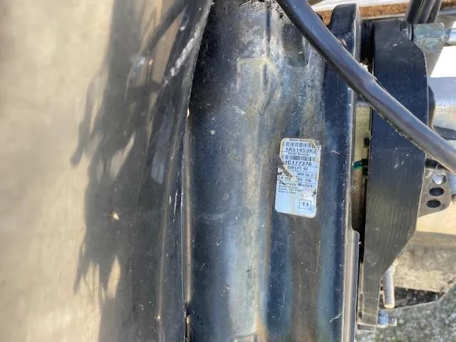 Slide: The Image of Close-up of a 2006 SunChaser 820 4pt Fish boat component with a label. - 6