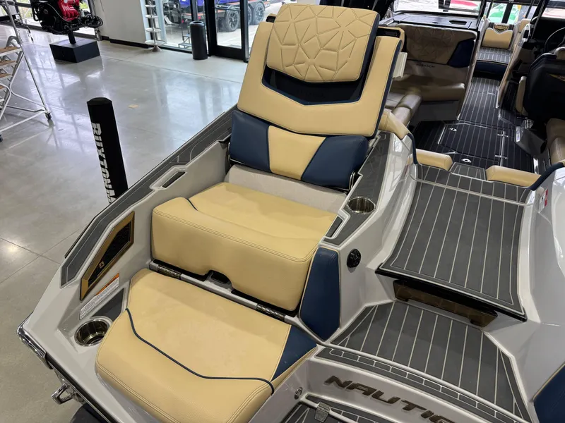 Slide: The Image of 2022 Nautique Super Air Nautique G23 Paragon interior with luxurious seating and modern design. - 16