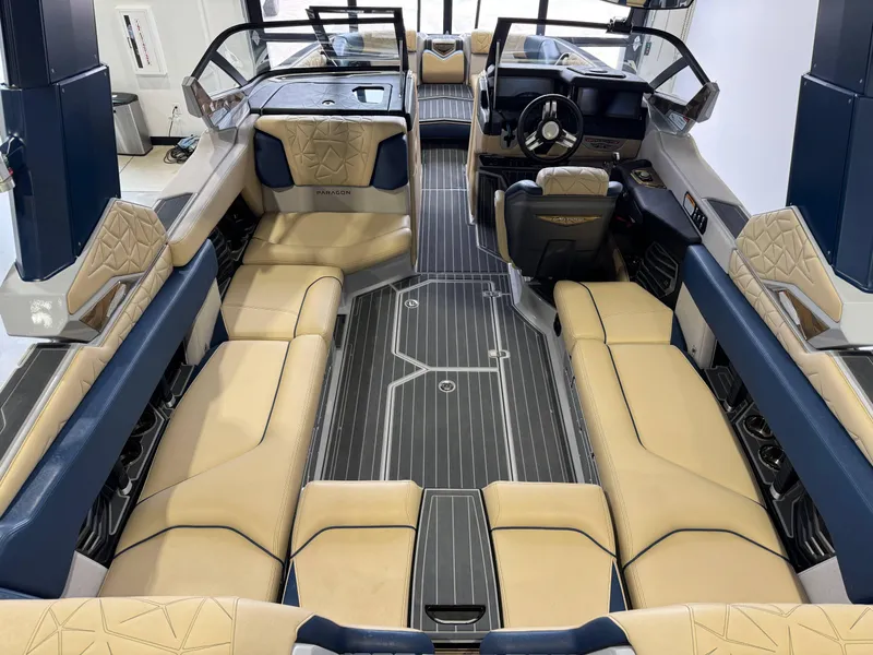 Slide: The Image of Luxurious interior of 2022 Nautique Super Air Nautique G23 Paragon boat. - 17