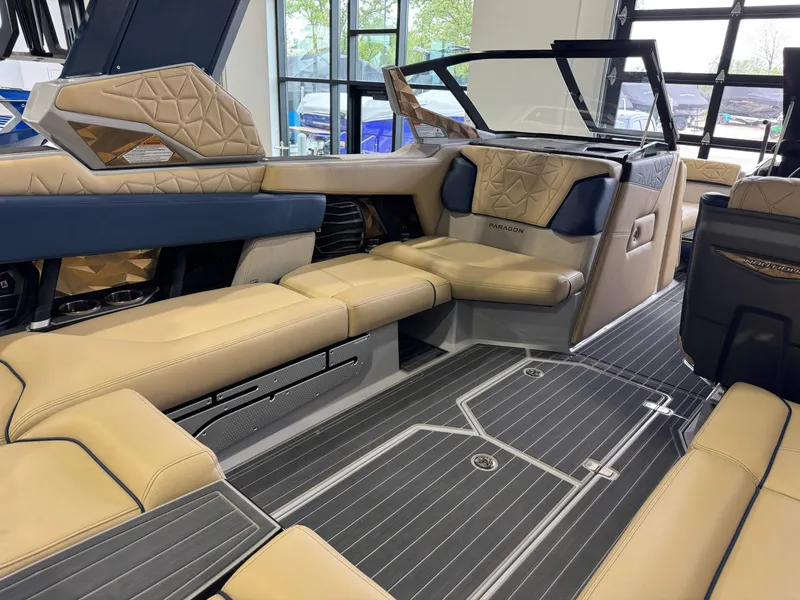 Slide: The Image of Luxurious interior of 2022 Nautique Super Air Nautique G23 Paragon boat. - 18