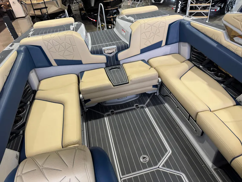 Slide: The Image of 2022 Nautique Super Air Nautique G23 Paragon interior with luxurious seating and modern design. - 20