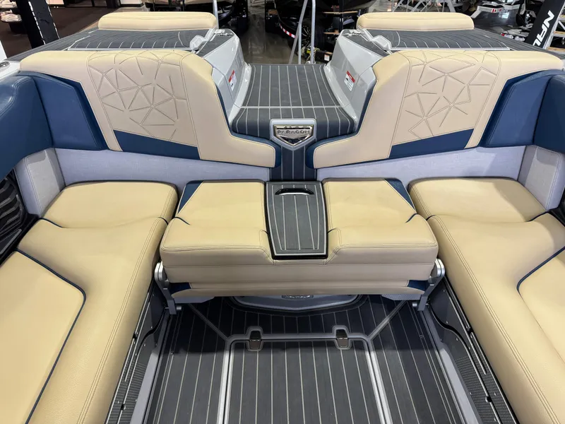 Slide: The Image of 2022 Nautique Super Air Nautique G23 Paragon interior with luxurious seating and modern design. - 30
