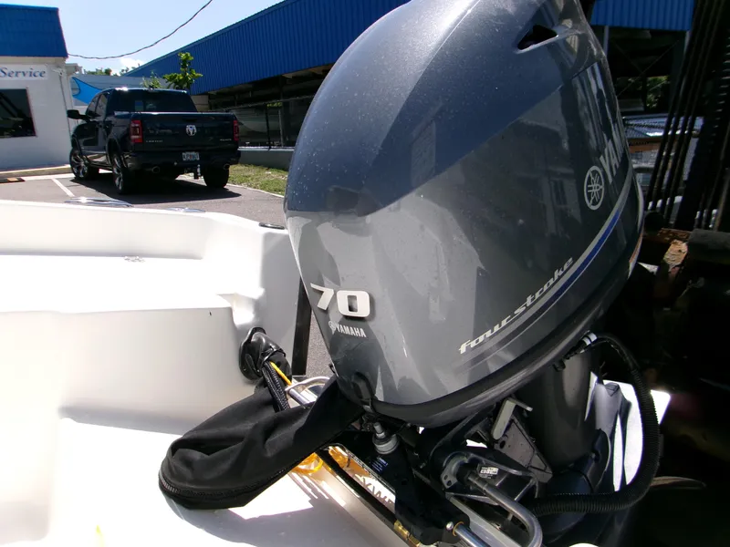 Slide: The Image of 2025 Key West 1720 boat with Yamaha 70 horsepower four-stroke outboard motor. - 4