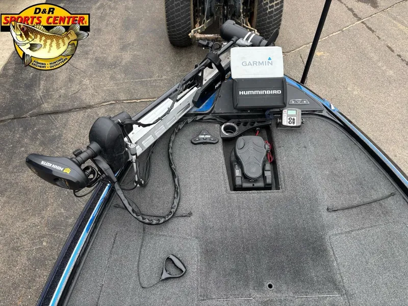 Slide: The Image of Fishing boat deck with Garmin and Humminbird electronics, Nitro Z20 model, 2020. - 8