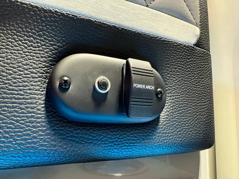 Slide: The Image of Power Arch switch on 2025 Godfrey AquaPatio 255 SFLW boat interior. - 30