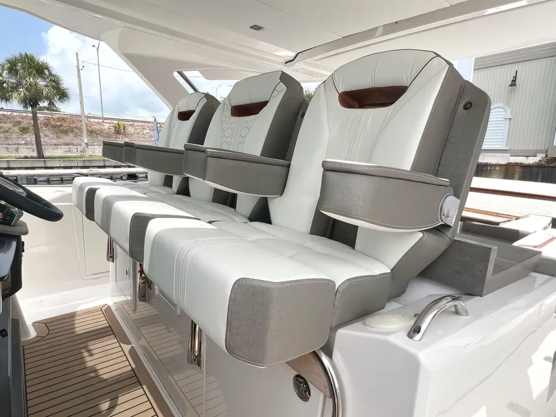 Slide: The Image of 2023 Tiara Yachts 38 LS luxury seating with modern design and premium materials. - 27