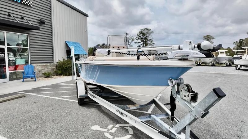 Slide: The Image of 2018 Sea Chaser LX 21 boat on trailer in parking lot. - 3