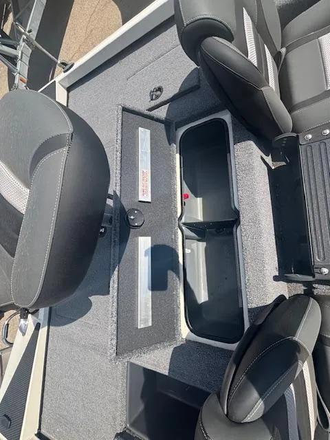 Slide: The Image of 2024 Ranger RT188 boat interior with seating and storage compartments. - 11