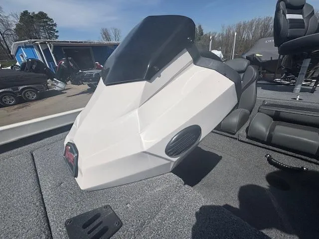 Slide: The Image of 2024 Ranger RT188 boat console with sleek design and modern features. - 15