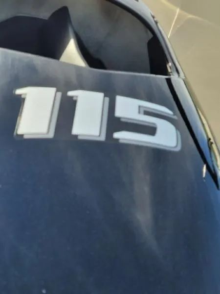 Slide: The Image of Close-up of 115 decal on 2023 Godfrey Sweetwater SW2286F boat. - 9