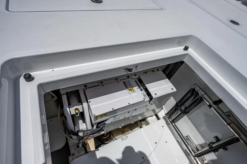 Slide: The Image of 2023 HCB 53 Sueños engine compartment, showcasing advanced marine technology and design. - 14