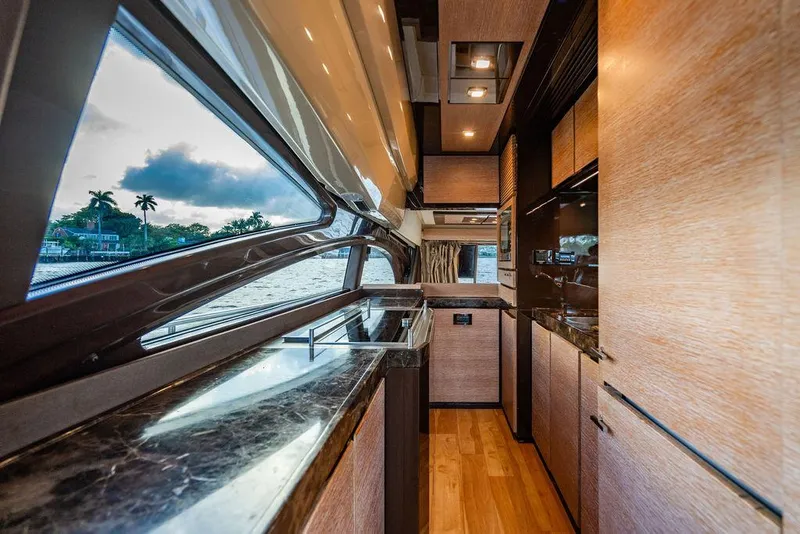 Slide: The Image of Luxurious interior of 2011 Azimut 70 Fly yacht with sleek design and modern amenities. - 34
