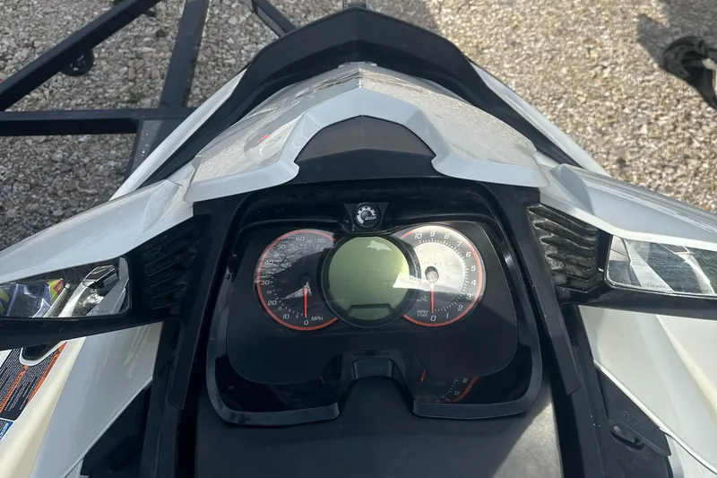 Slide: The Image of 2021 Sea-Doo Wake Pro 230 dashboard with speedometer and controls. - 30