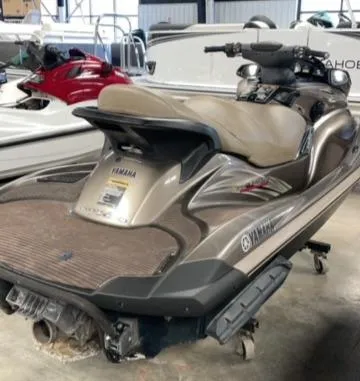 Slide: The Image of 2011 Yamaha WaveRunner FX Cruiser SHO in a showroom, rear view. - 6