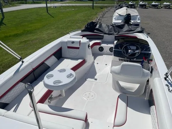 Slide: The Image of 2022 Hurricane SS 192 RL OB boat interior with seating and steering console. - 4