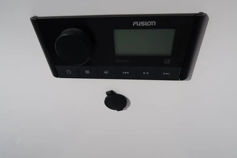 Slide: The Image of Fusion audio system on 2023 Hurricane SunDeck Sport 205 OB boat. - 34