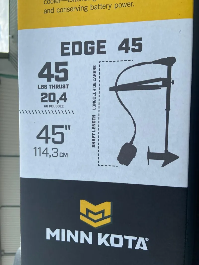 Slide: The Image of Minn Kota Edge 45 trolling motor box, 45 lbs thrust, 45" shaft length. - 9