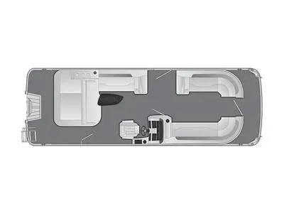 Slide: The Image of 2025 Bennington L Swingback 25 LSB boat layout, featuring spacious seating and helm area. - 1