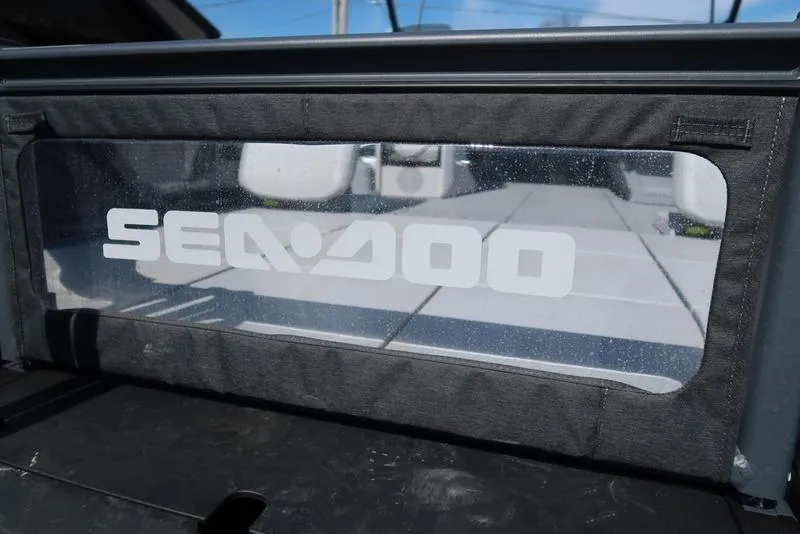 Slide: The Image of 2023 Sea-Doo Switch® Sport 21-230 hp Galvanized logo on boat interior. - 12