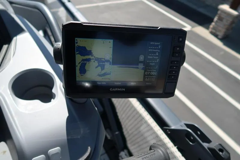 Slide: The Image of Garmin GPS on 2023 Sea-Doo Switch® Sport 21-230 hp Galvanized, showing navigation map. - 33