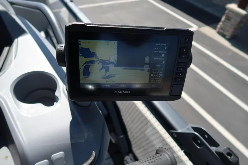 Slide: The Image of Garmin GPS on 2023 Sea-Doo Switch® Sport 21-230 hp Galvanized, displaying navigation map. - 34