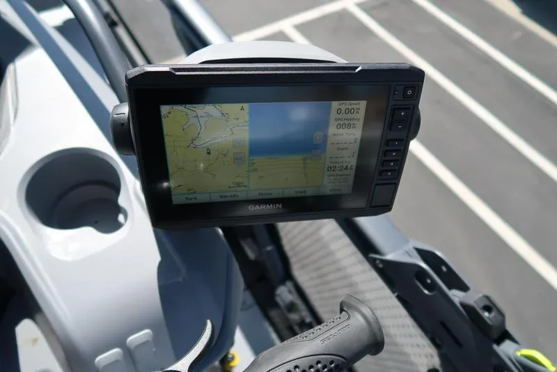 Slide: The Image of 2023 Sea-Doo Switch® Sport 21-230 hp with Garmin GPS display, close-up view. - 36