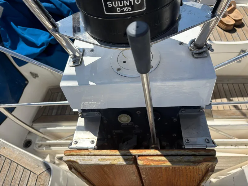 Slide: The Image of Cockpit of 1994 Nautor Swan 46 MK II with Suunto D-165 compass. - 22