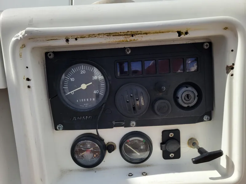 Slide: The Image of Control panel of a 2001 Jeanneau Sun Odyssey 37 sailboat. - 12