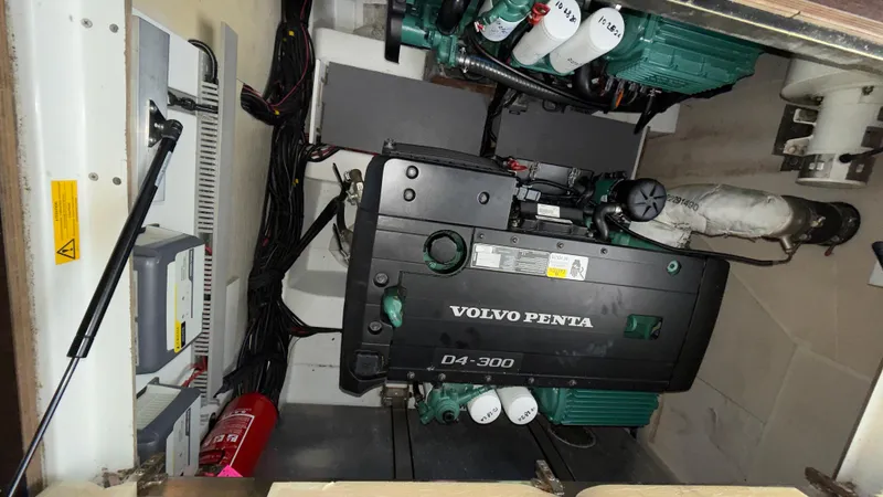 Slide: The Image of Engine room of 2016 Jeanneau Velasco 37F with Volvo Penta D4-300 engine. - 32