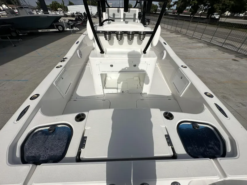 Slide: The Image of 2023 Sea Cat 262 Hybrid boat interior, featuring spacious deck and storage, Marrero/New Orleans, LA. - 19
