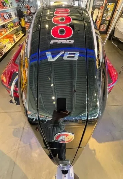 Slide: The Image of 2025 Nitro Z19 V8 engine in showroom, showcasing 200 Pro model. - 4