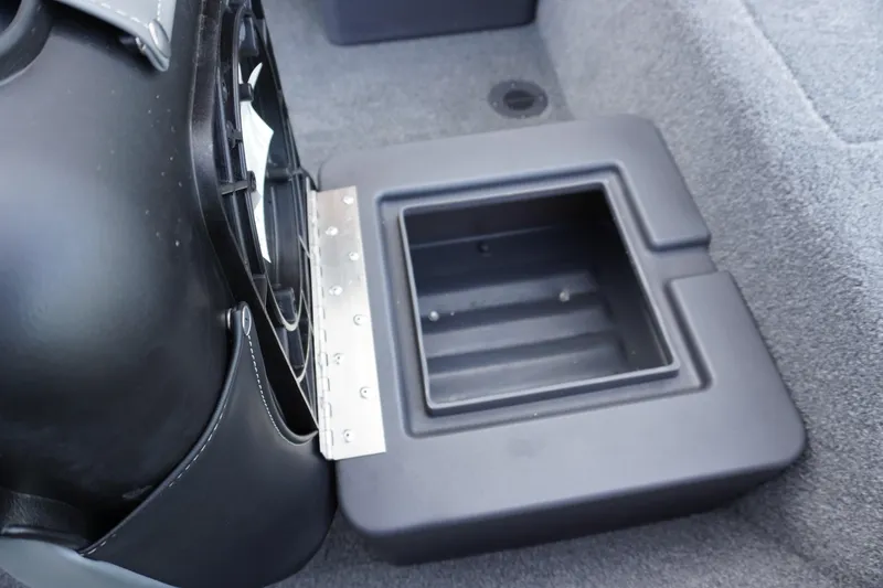 Slide: The Image of 2025 Tracker Bass Tracker Classic XL boat storage compartment detail. - 66