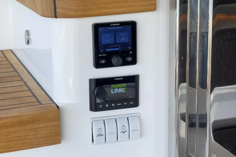 Slide: The Image of Control panel on 2022 Princess F55 yacht with Fusion Link and switches. - 30