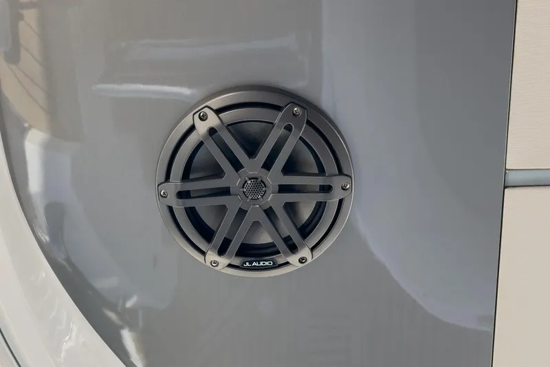 Slide: The Image of Speaker on 2022 Princess F55 yacht exterior, featuring sleek design and modern audio technology. - 31