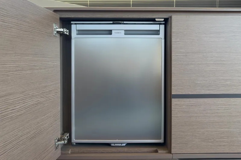 Slide: The Image of Built-in stainless steel appliance in wooden cabinet, Princess F55, 2022 model. - 42
