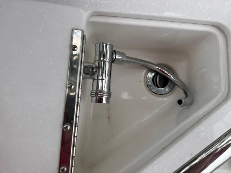 Slide: The Image of Stainless steel sink with faucet in 2020 Monterey M-45 boat. - 19