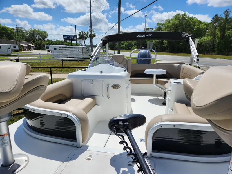 Slide: The Image of 2023 Hurricane Fundeck 198 Fish Package with spacious seating and modern design. - 6