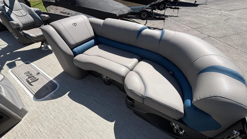 Slide: The Image of 2024 Tahoe Pontoon 2585 Cascade with luxurious seating and modern design. - 18