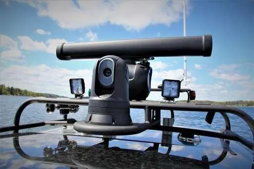 Slide: The Image of 2025 Alukin WA 950 boat with advanced navigation equipment on a sunny day. - 8