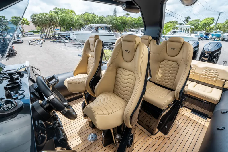 Slide: The Image of Luxurious interior of 2023 Ribco Seafarer 36 X with plush seating and modern design. - 34