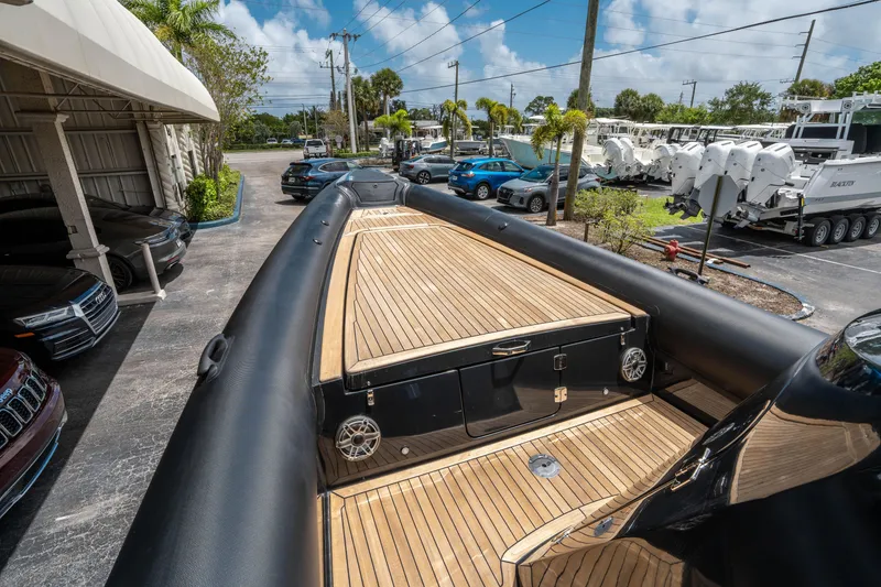 Slide: The Image of 2023 Ribco Seafarer 36 X boat with sleek teak deck and modern design. - 38