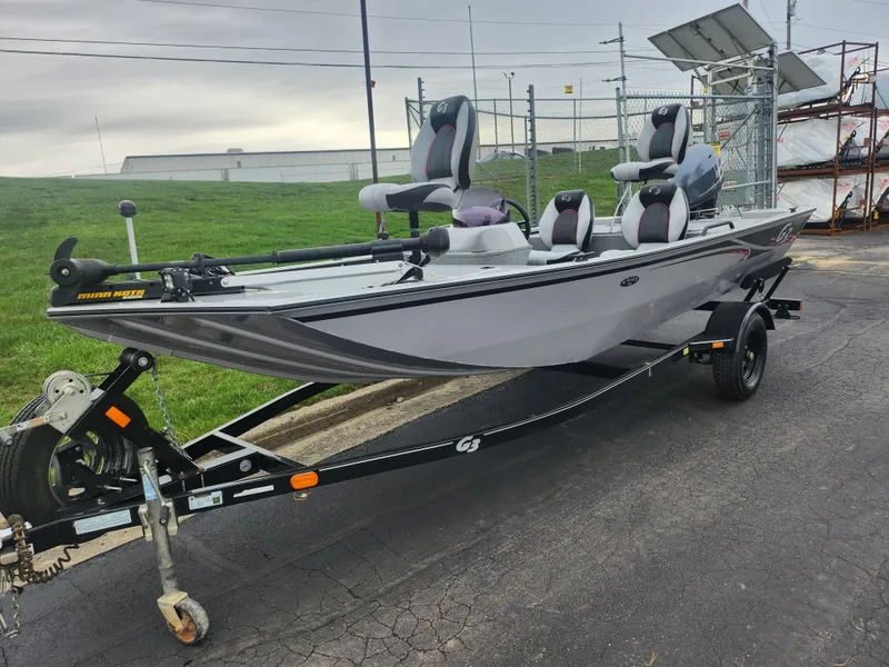 Slide: The Image of 2016 G3 Eagle 166 boat on trailer, parked outdoors. - 6