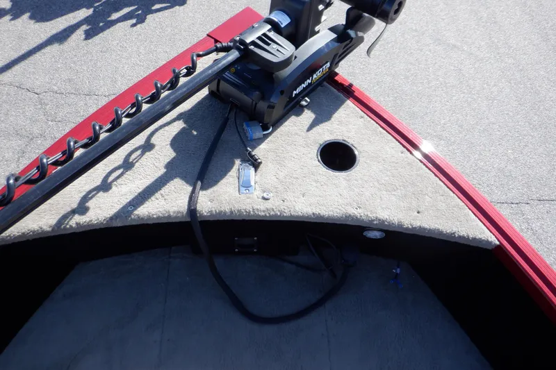 Slide: The Image of 2020 Alumacraft Competitor 165 Sport boat with trolling motor on deck. - 12