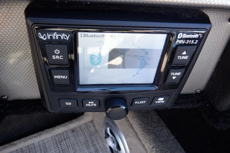 Slide: The Image of Infinity Bluetooth stereo system in 2020 Alumacraft Competitor 165 Sport boat. - 15